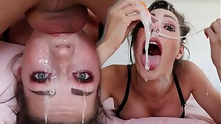 Sloppy Upside Down Jaws Pound - Sack of babymakers Deep Facefucking with Young Fledgling Teenager -  Shaiden Rogue