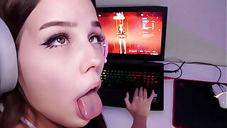Super Skinny Gamer Beauty Porked SILLY By Her Crazy Roomie - ALINA FOXXX